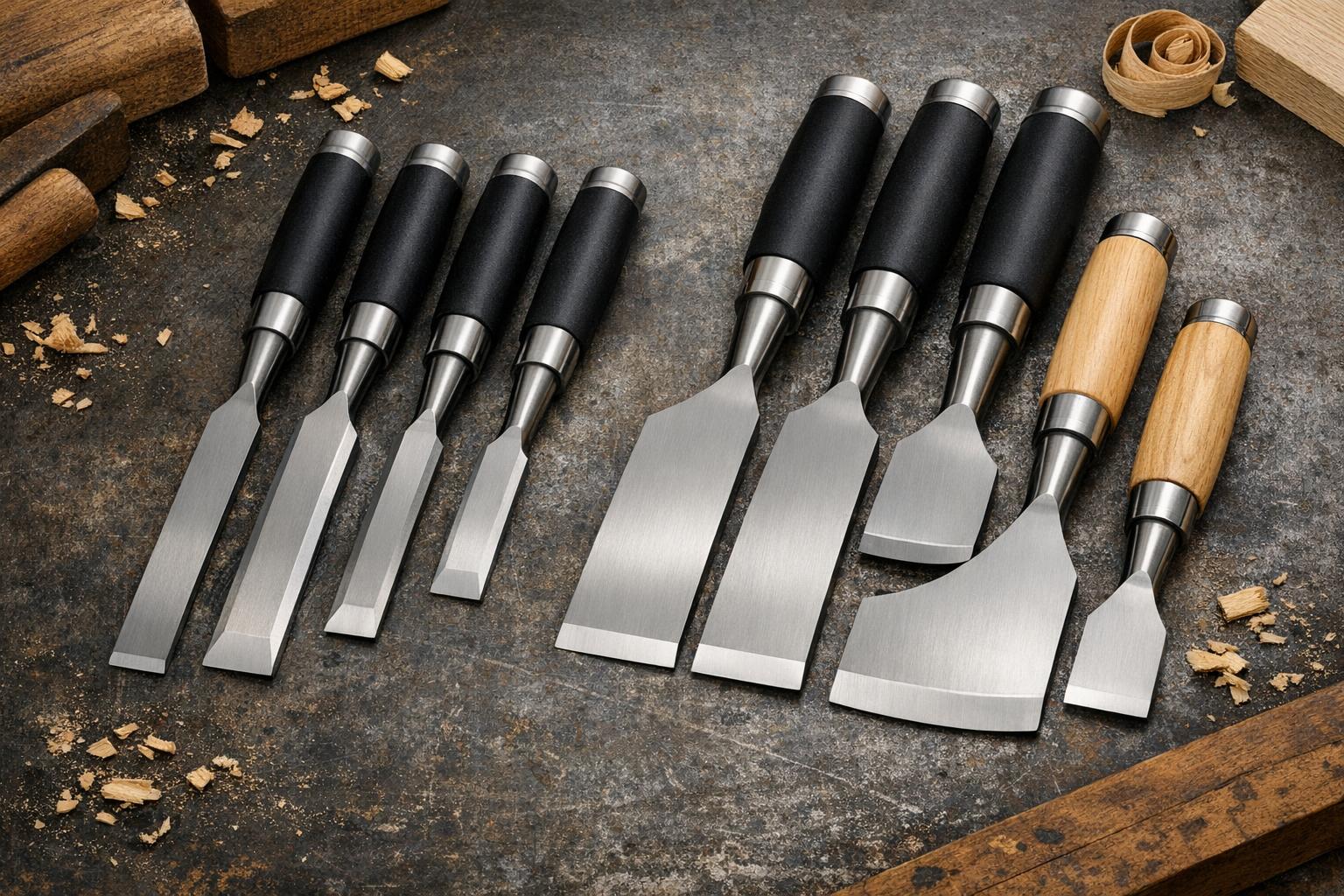 Zdjęcie: Specjalistyczne dłuta różnego typu - płaskie i łopatkowe